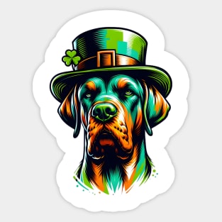 Broholmer Dog Embracing Saint Patrick's Day Cheer Sticker